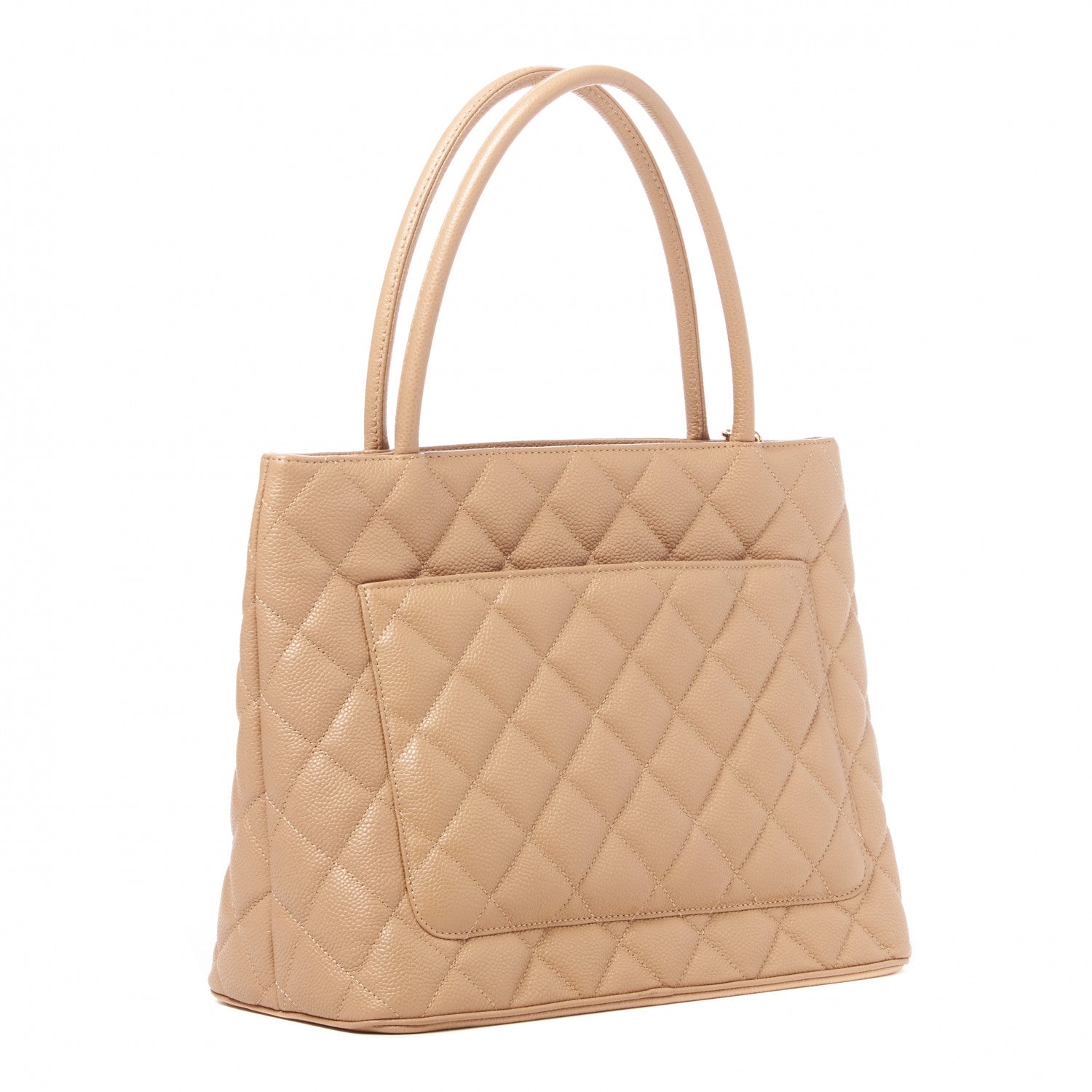 Chanel Caviar Quilted Medallion Tote Beige 2 of 9