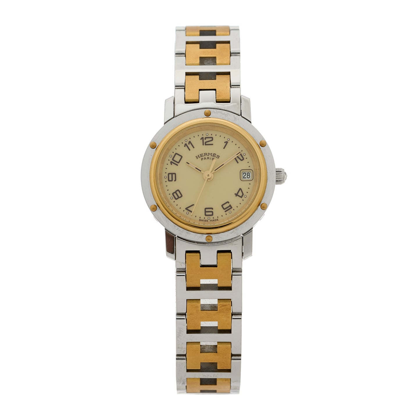 Stainless Steel 24mm Clipper Quartz Watch Gold
