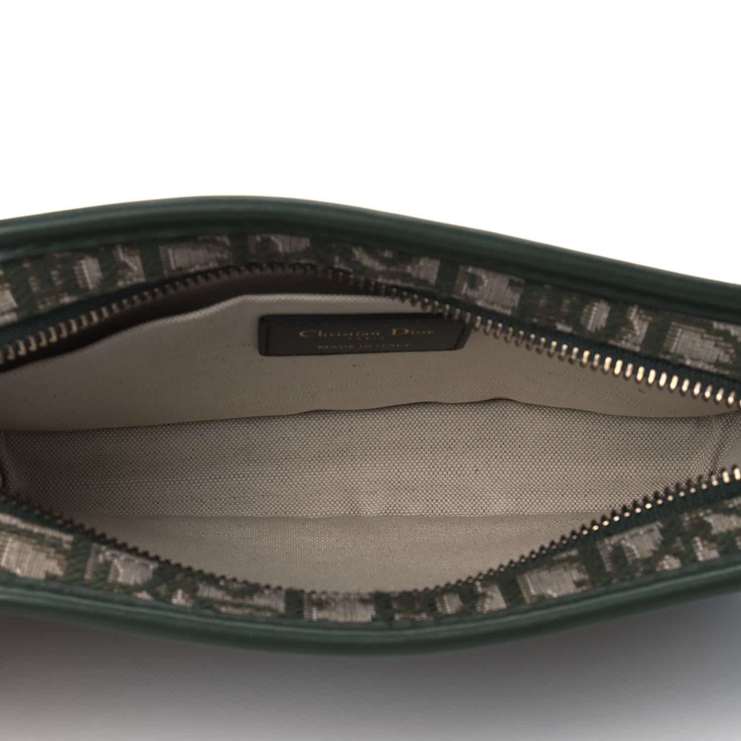 Christian Dior Oblique Diorquake Clutch Green 4 of 5
