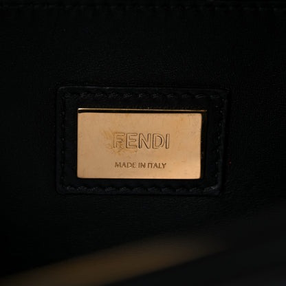 Fendi Vitello Seta Shiny Nappa Medium Peekaboo Iconic Satchel Black 7 of 14
