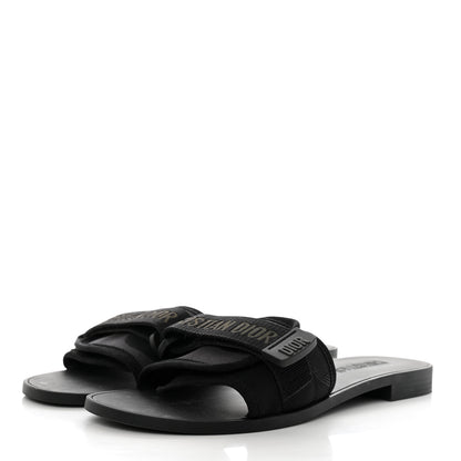Christian Dior Technical Stretch Fabric Camouflage Dio(r)evolution Slide Sandals 40 Black Military 3 of 9