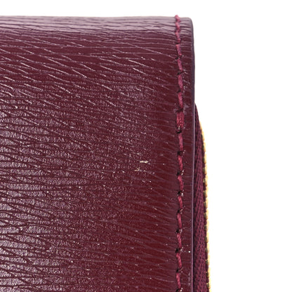 Gucci Textured Calfskin Script Logo Mini Wallet Rosso Ancora 10 of 12