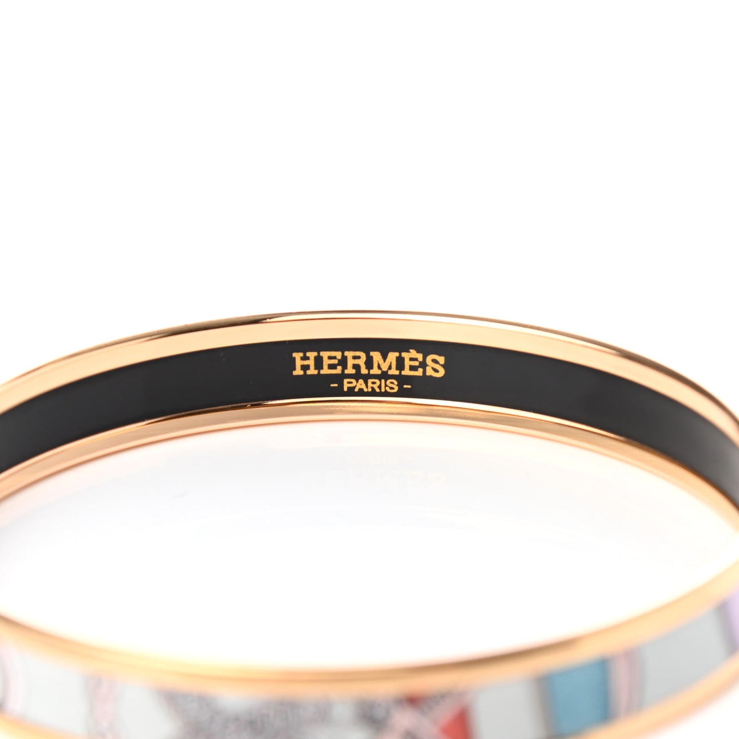 Enamel Printed Narrow Cavald'Or Bracelet 65 Romantique