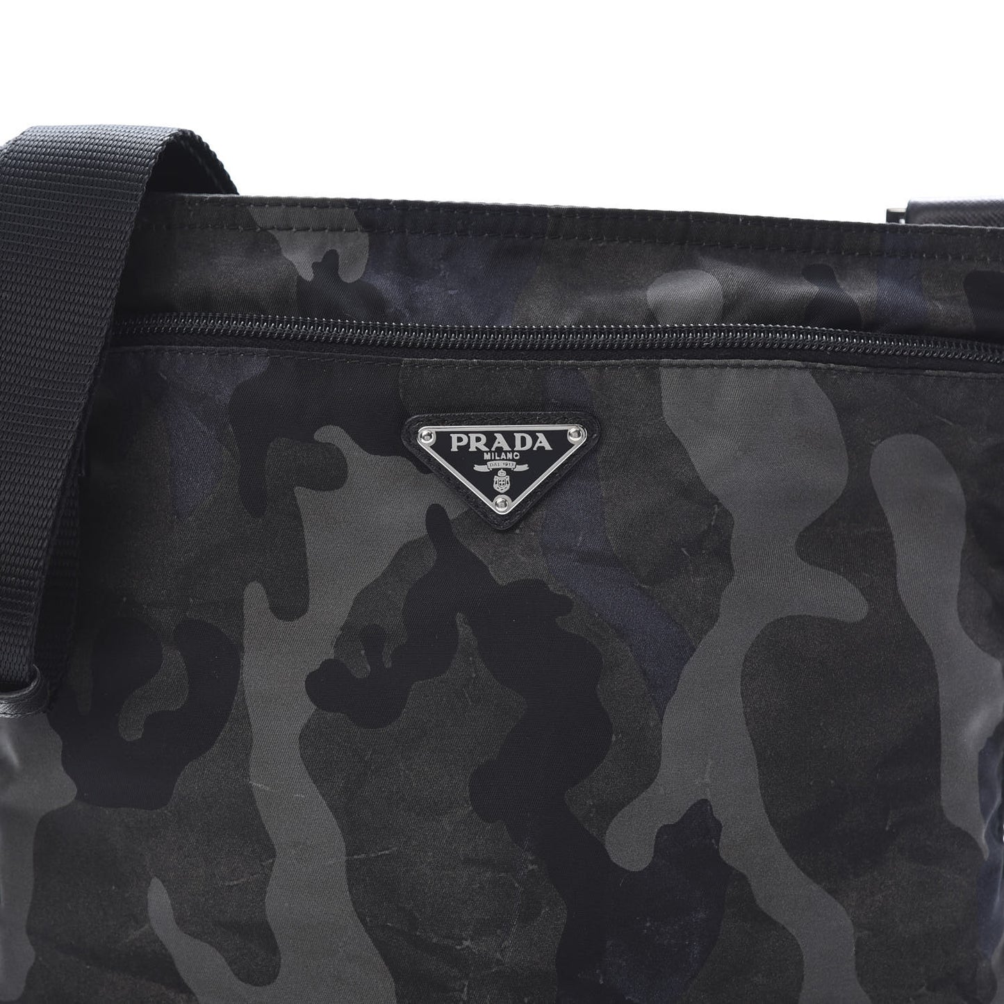Tessuto Nylon Camouflage Flat Messenger Fumo