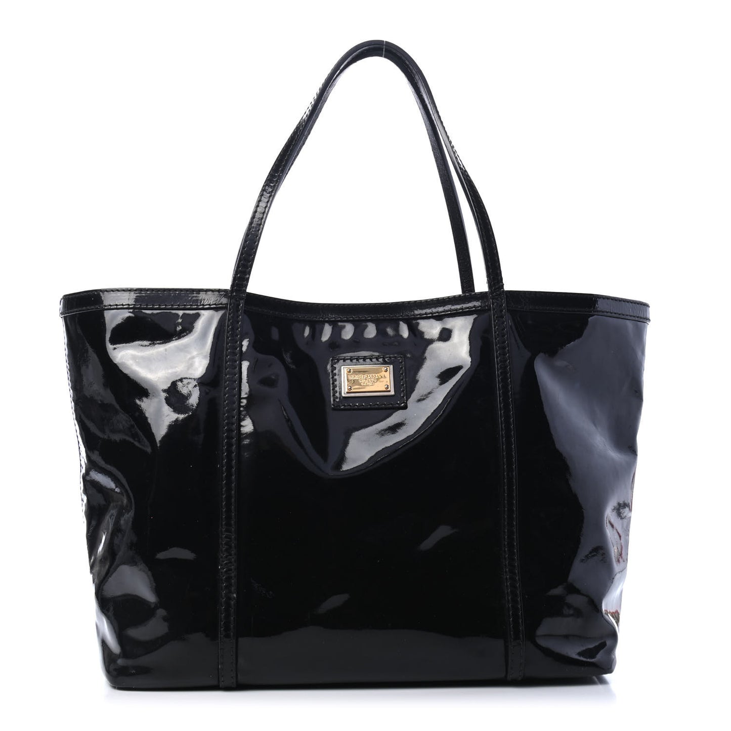 Vernice Vitello Escape Tote Black