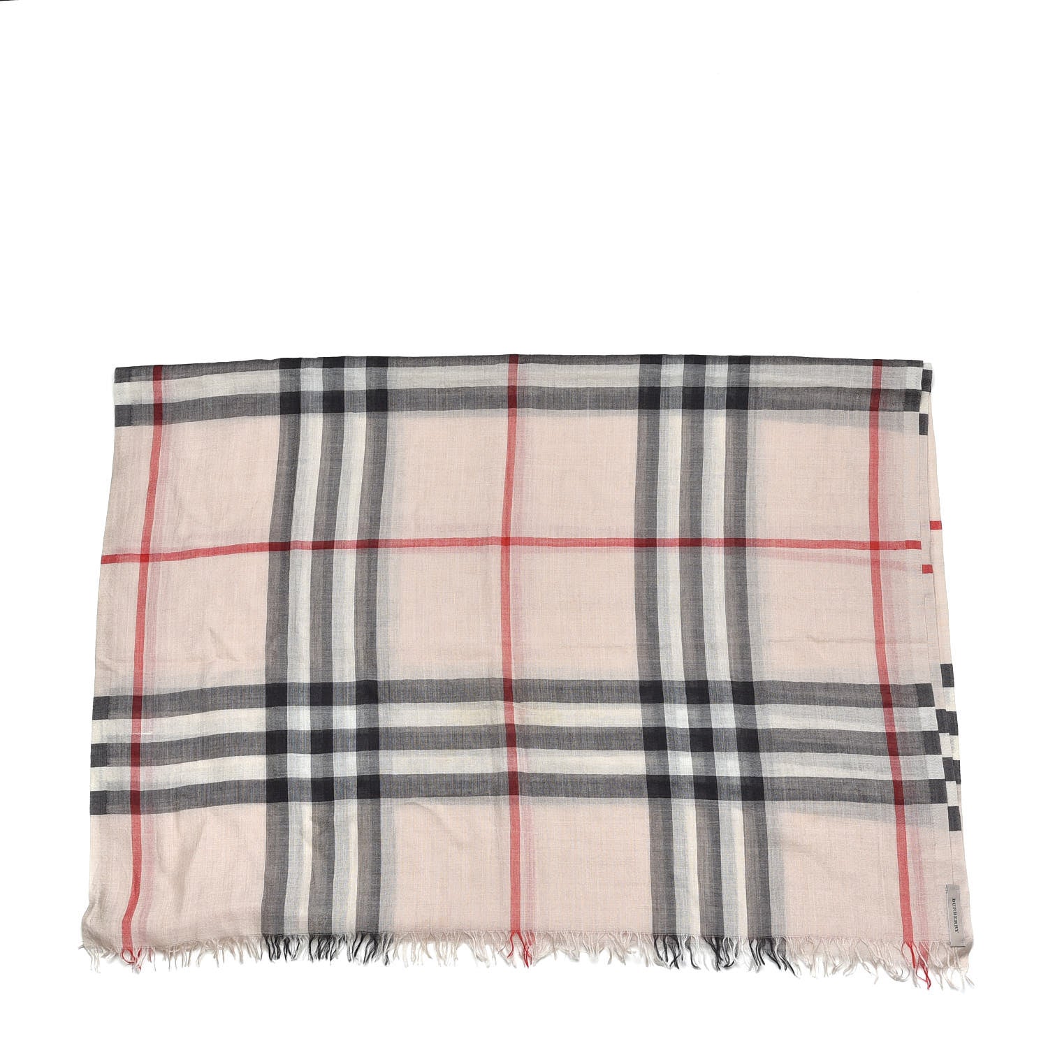 Burberry Wool Silk House Check Lightweight Scarf Stone 3 of 6