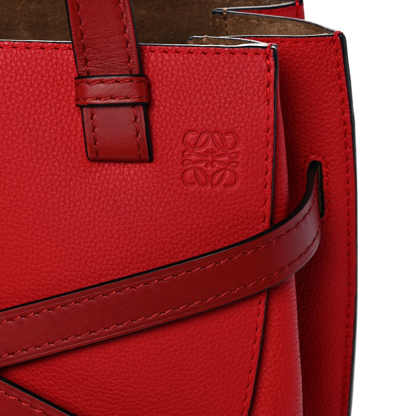 Calfskin Small Gate Tote Scarlet Red