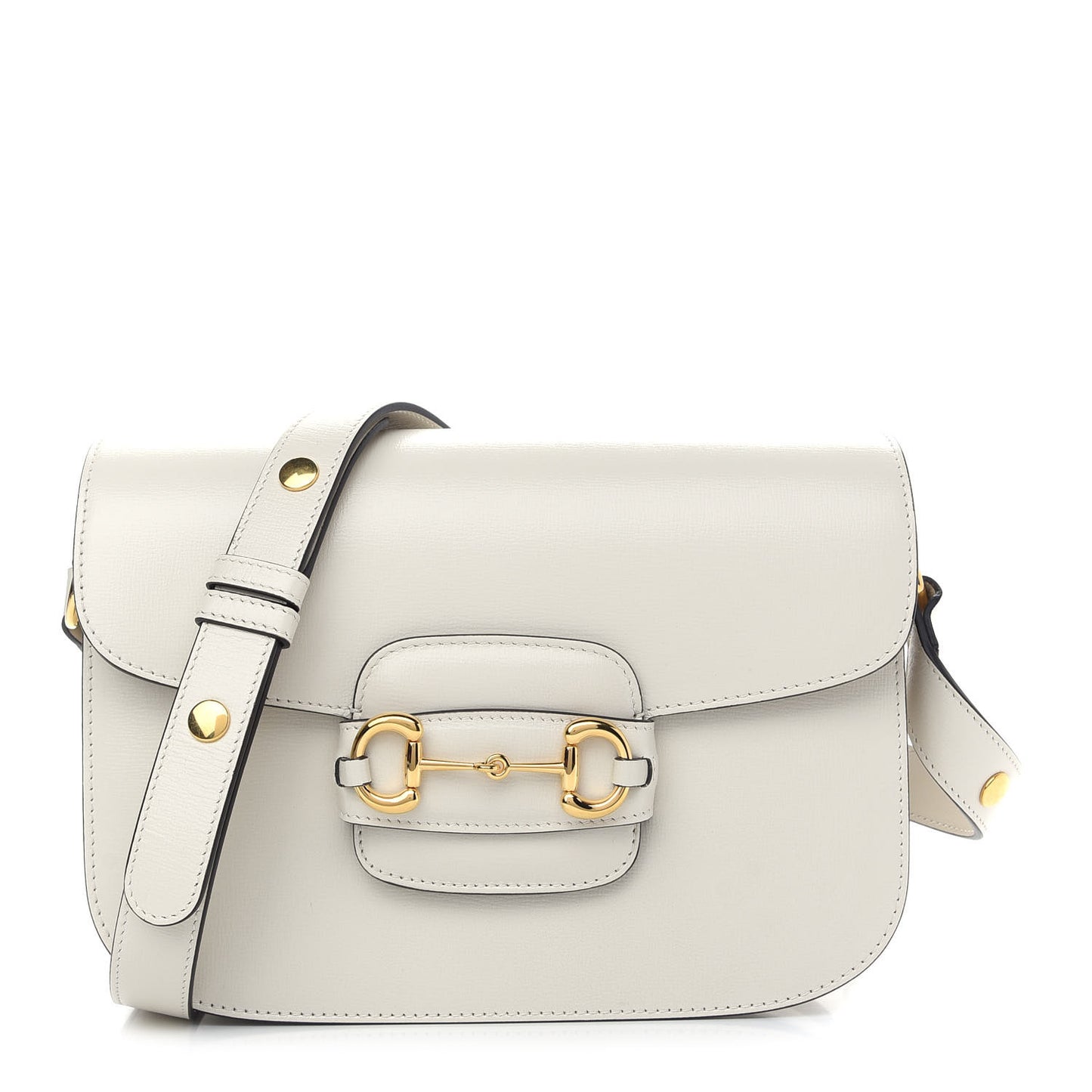 Azalea Calfskin Horsebit 1955 Shoulder Bag Mystic White