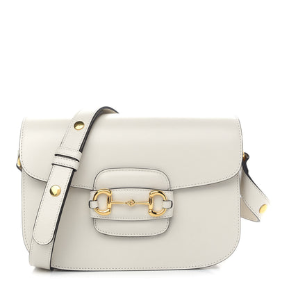 Gucci Azalea Calfskin Horsebit 1955 Shoulder Bag Mystic White 1 of 8
