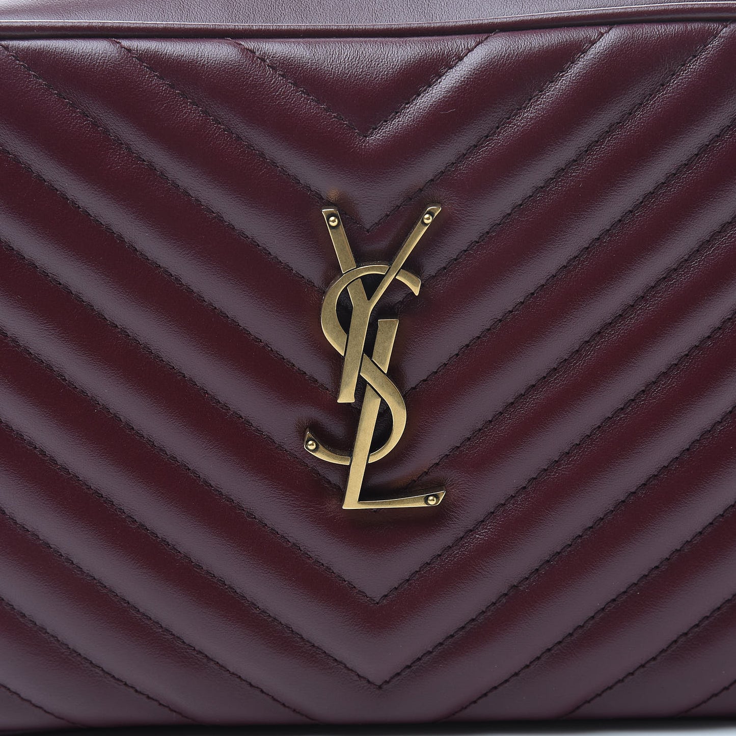 Calfskin Matelasse Monogram Lou Camera Bag Dark Legion Red