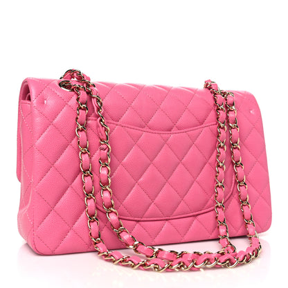 Chanel Caviar Quilted Medium Double Flap Pink 3 of 11