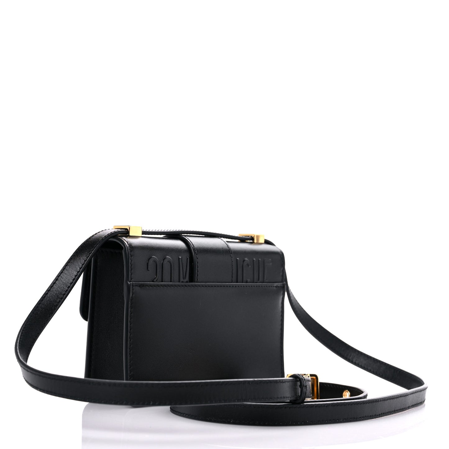 Smooth Calfskin Micro 30 Montaigne Flap Bag Black