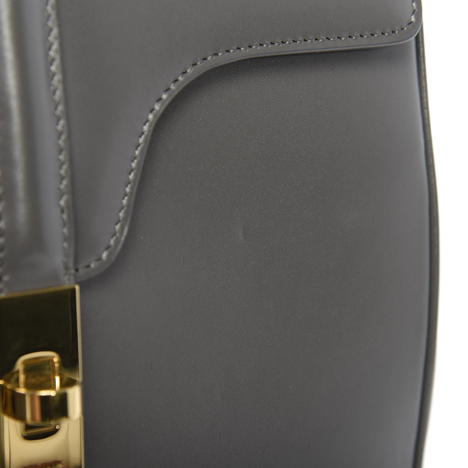 Celine Satinated Calfskin Small 16 Top Handle Bag Gray 9 of 12