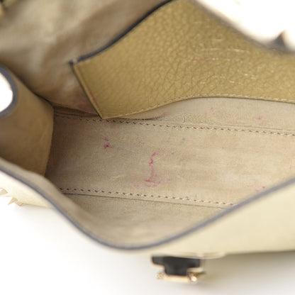 Valentino Garavani Metallic Pebbled Calfskin Medium Rockstud Flip Lock Crossbody Bag Platino 7 of 9