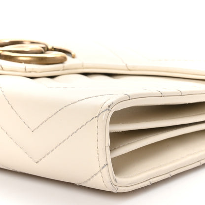 Gucci Calfskin Matelasse GG Marmont Chain Wallet Mystic White 12 of 12