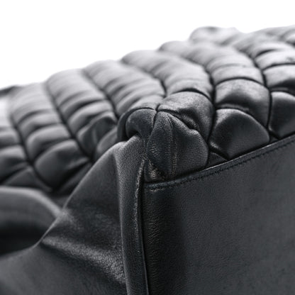 Chanel Lambskin Quilted Medium New Bubble North South Tote Black 12 of 16