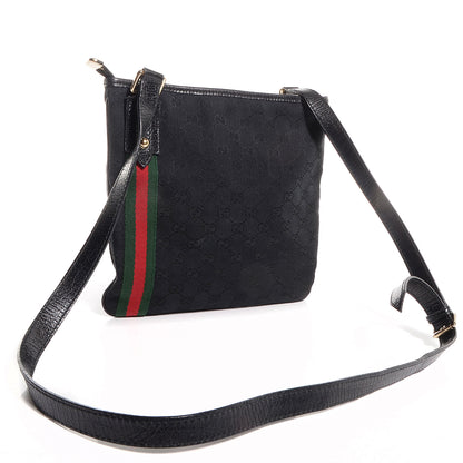 Gucci Monogram Web Jolicoeur Charms Messenger Bag Black 3 of 7