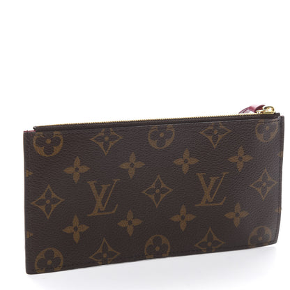 Louis Vuitton Monogram Felicie Chain Wallet Zippered Insert Fuchsia 2 of 5
