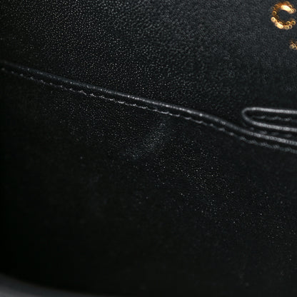Chanel Calfskin Crocodile Embossed Graffiti 2.55 Cocodile Reissue 225 Flap Black Gold 10 of 13