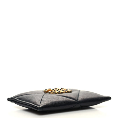 Chanel Lambskin Quilted Chanel 19 Card Holder Black 4 of 9