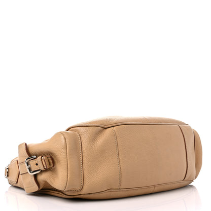 Prada Vitello Daino Buckle Shoulder Bag Sabbia 3 of 20