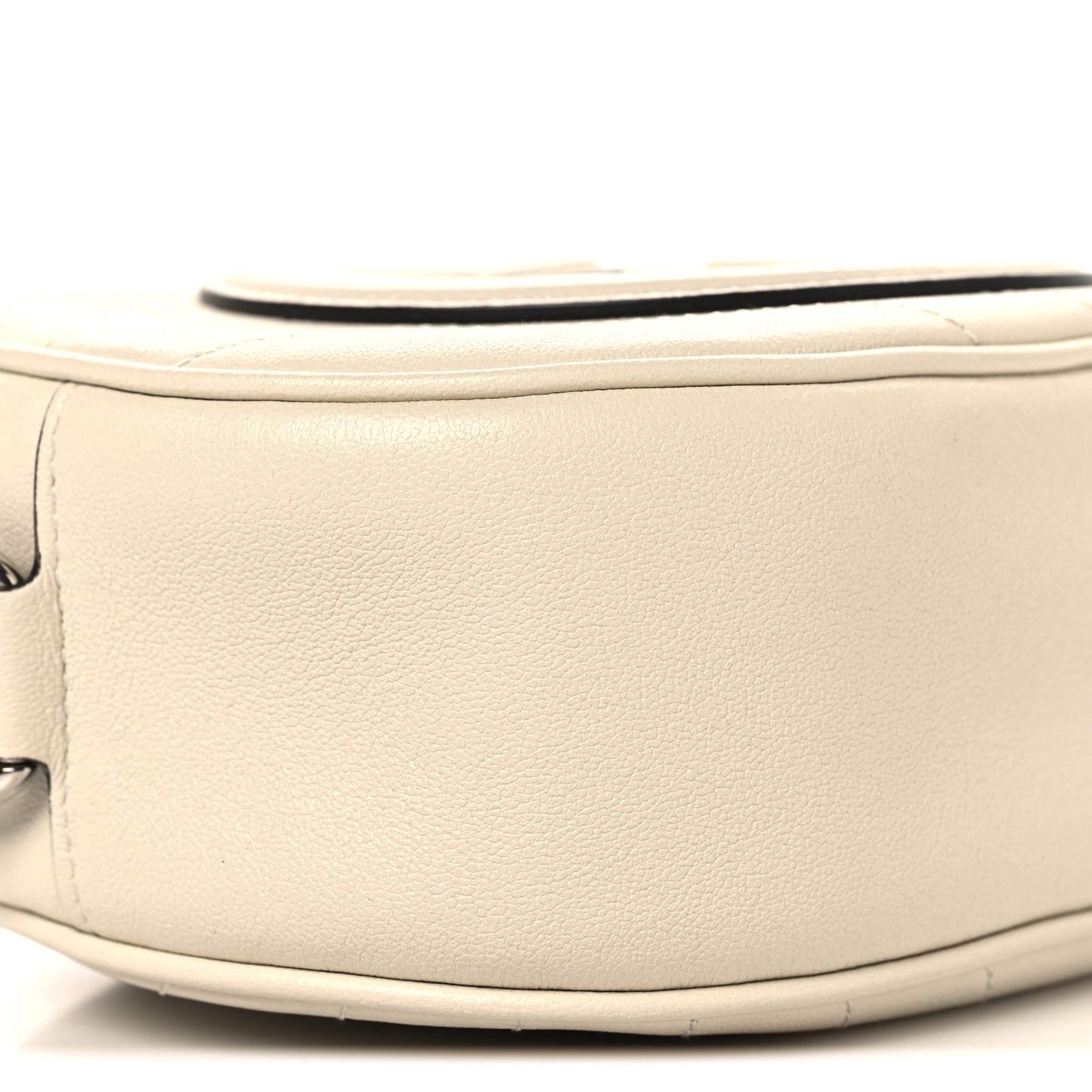 Sakai Be Green Calfskin Diagonal Stitched Mini Blondie Shoulder Bag Mystic White