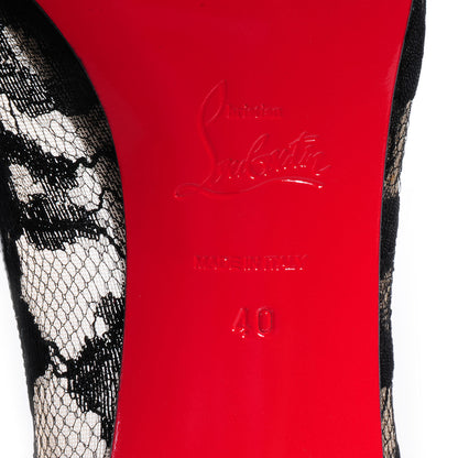Christian Louboutin Patent Lace Leopard Ambro Pizzo 90 Pumps 40 Black 5 of 6