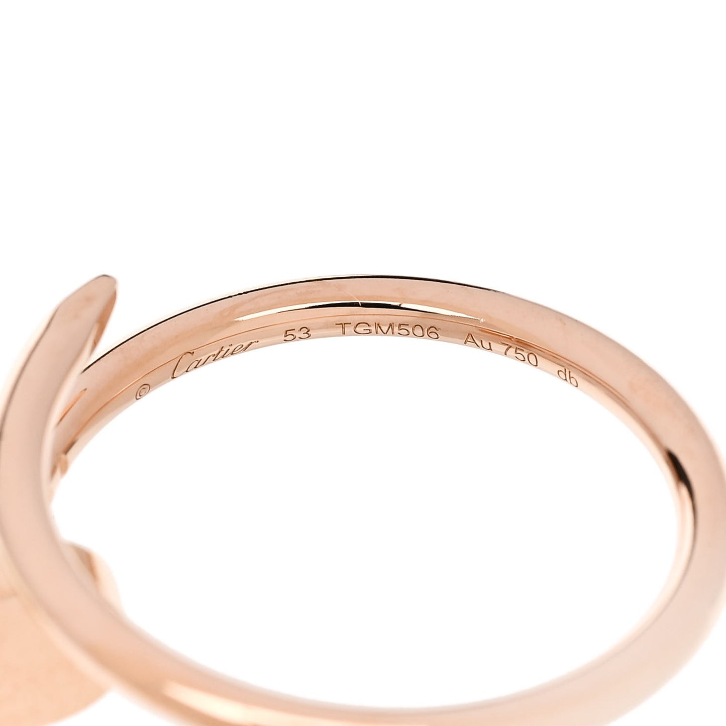 18K Pink Gold Small Juste Un Clou Ring 53 6.25