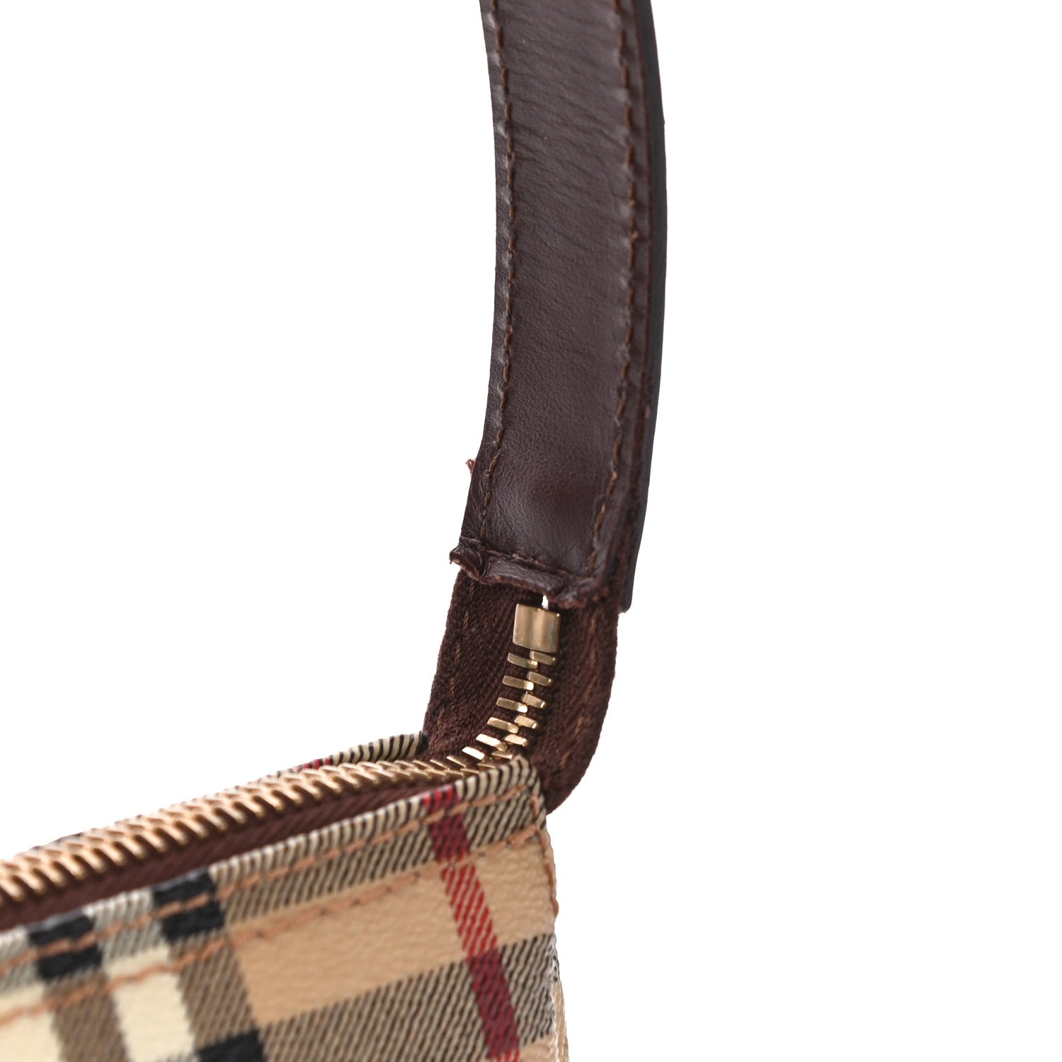 Burberry Haymarket Check Pochette Chocolate 1038650 – FASHIONPHILE