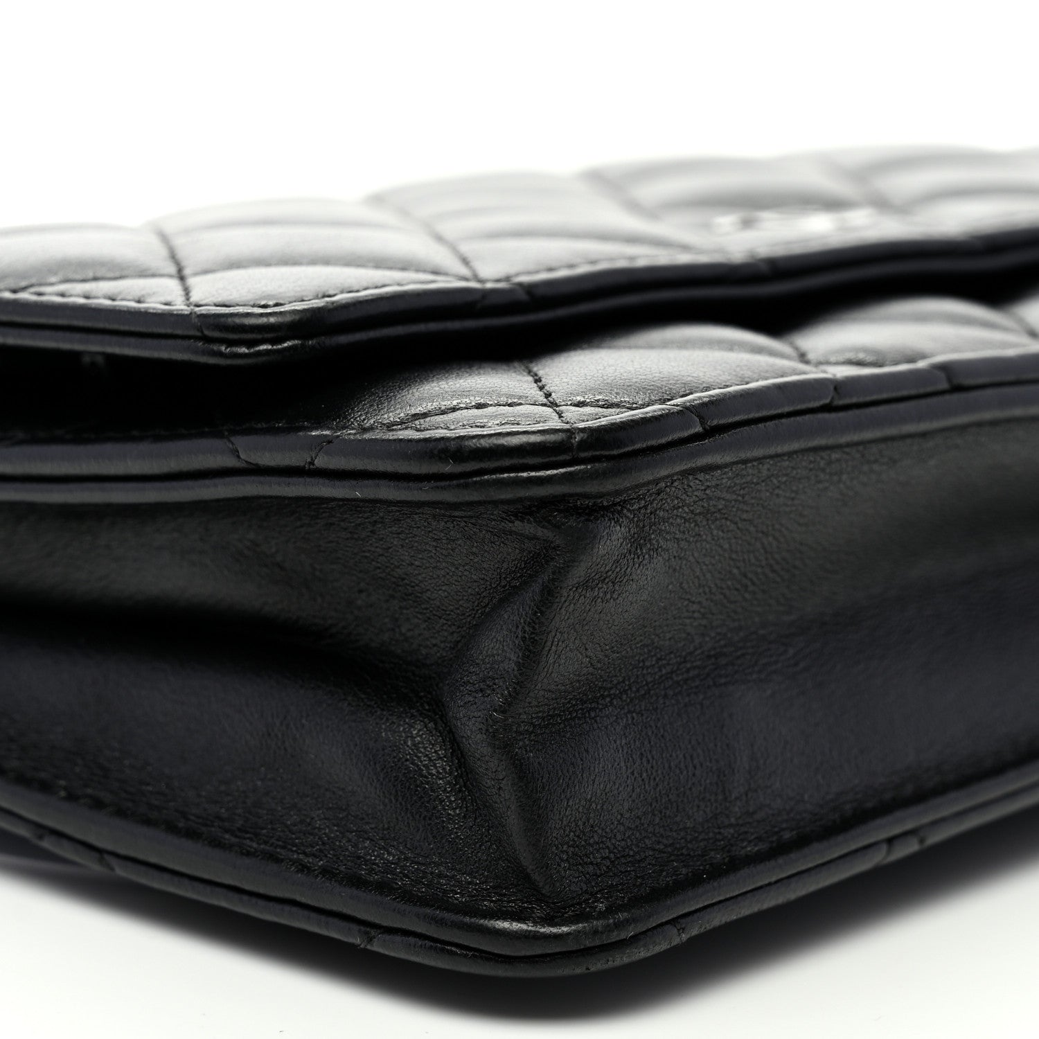 Chanel Lambskin Quilted Wallet On Chain WOC Black 9 of 11