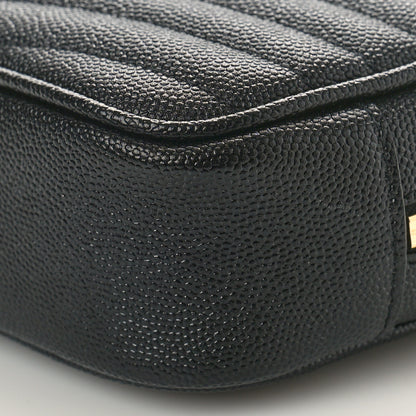 Saint Laurent Grain De Poudre Matelasse Monogram Mini Lou Camera Bag Black 7 of 9
