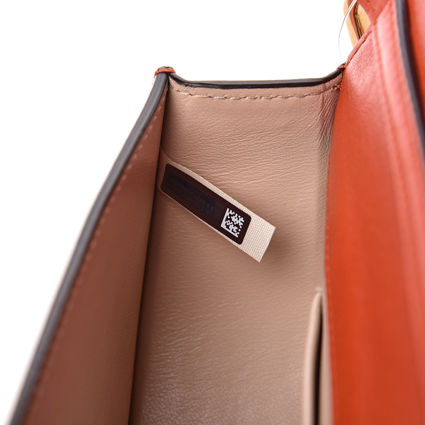 Calfskin Small Nile Bracelet Minaudiere Bag Sepia Red