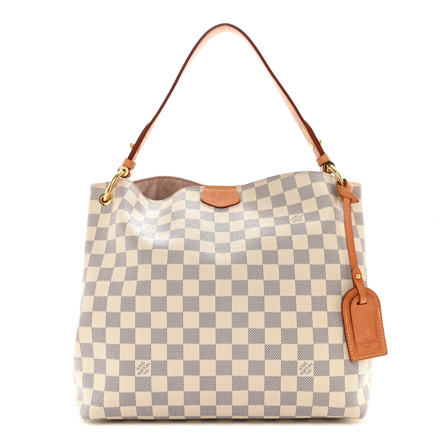 LOUIS VUITTON Damier Azur Graceful PM Rose Ballerine