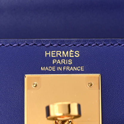 Hermes Tadelakt Kelly Sellier 28 Bleu Electrique 6 of 11