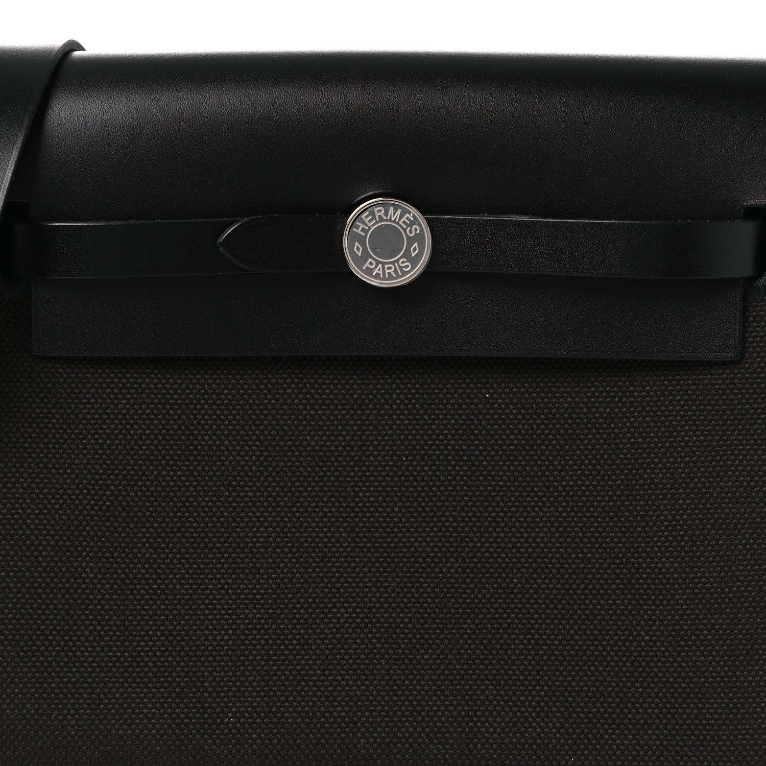Hermes Military Toile Vache Hunter Herbag Zip Retourne 20 Vert De Gris Black 8 of 12