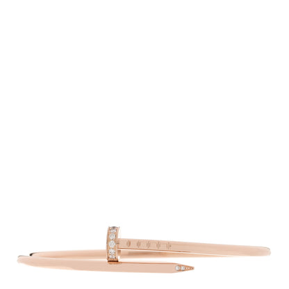 Cartier 18K Pink Gold Diamond Small Juste Un Clou Bracelet 15 1 of 4
