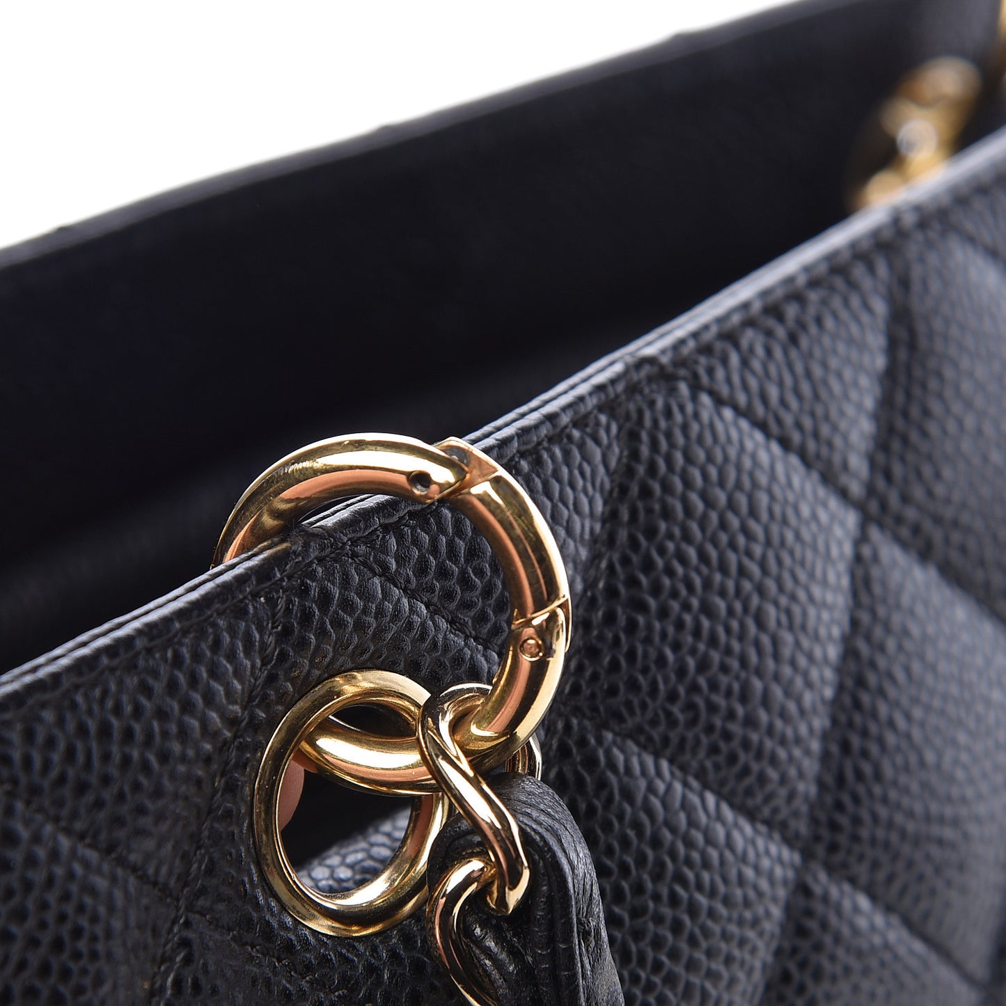 Caviar Quilted Petit Timeless Tote PTT Black