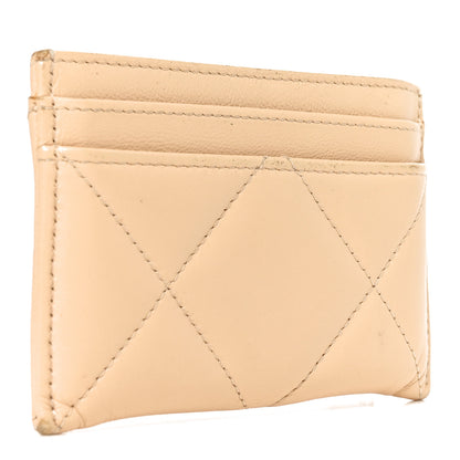 Chanel Lambskin Quilted Chanel 19 Card Holder Light Beige 3 of 9