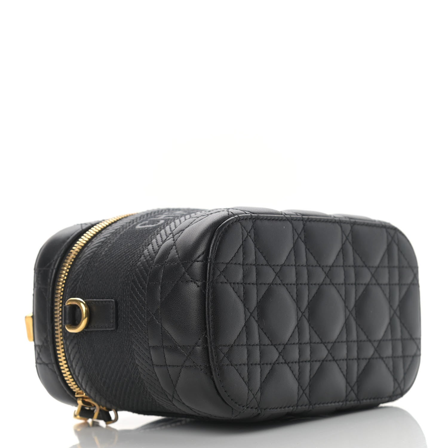 Christian Dior Lambskin Cannage Small Diortravel Vanity Case Black 3 of 10