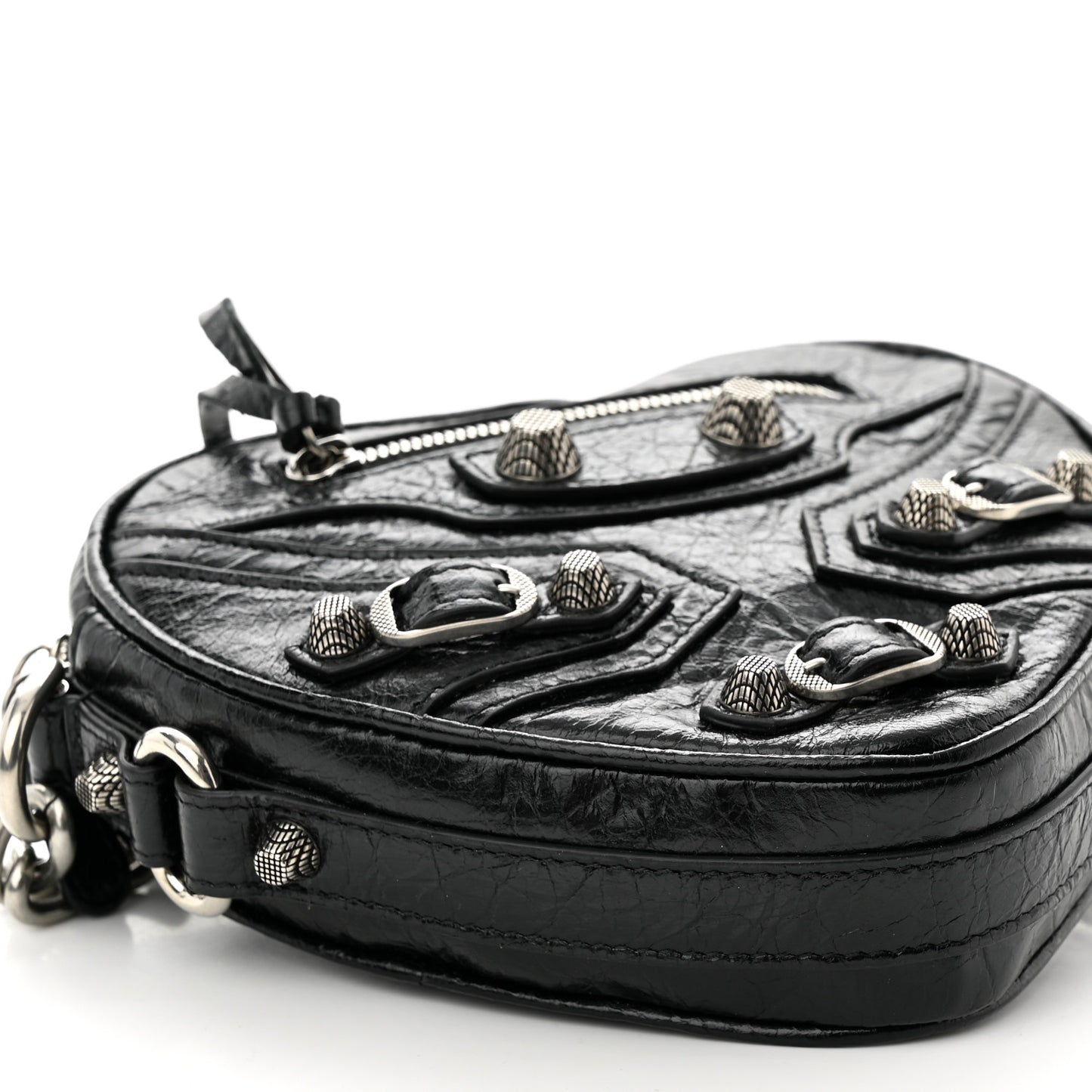 Agneau Arena Mini Le Cagole Heart Bag Black