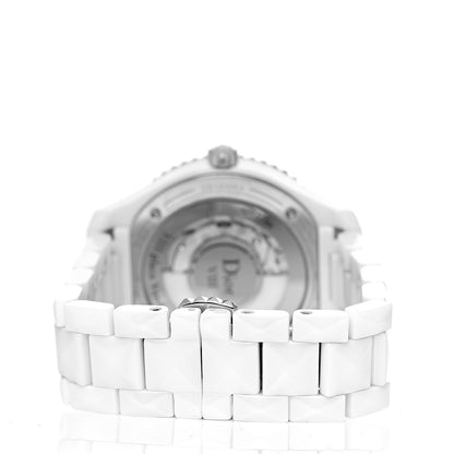 Christian Dior Stainless Steel Ceramic Diamond Mother of Pearl 33mm Dior VIII Automatic Watch White 4 of 7