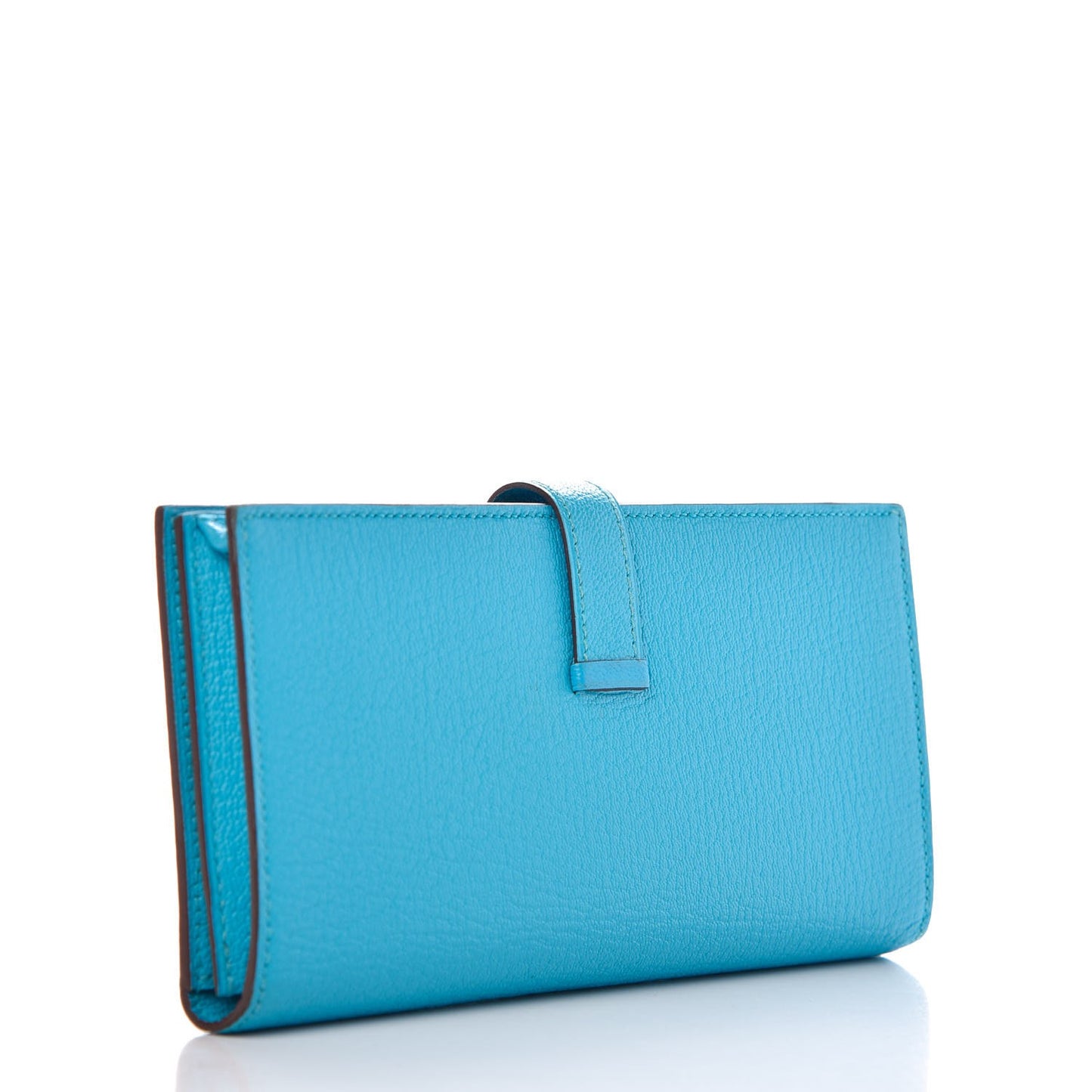 Chevre Mysore Bearn Gusset Wallet Bleu Azteque