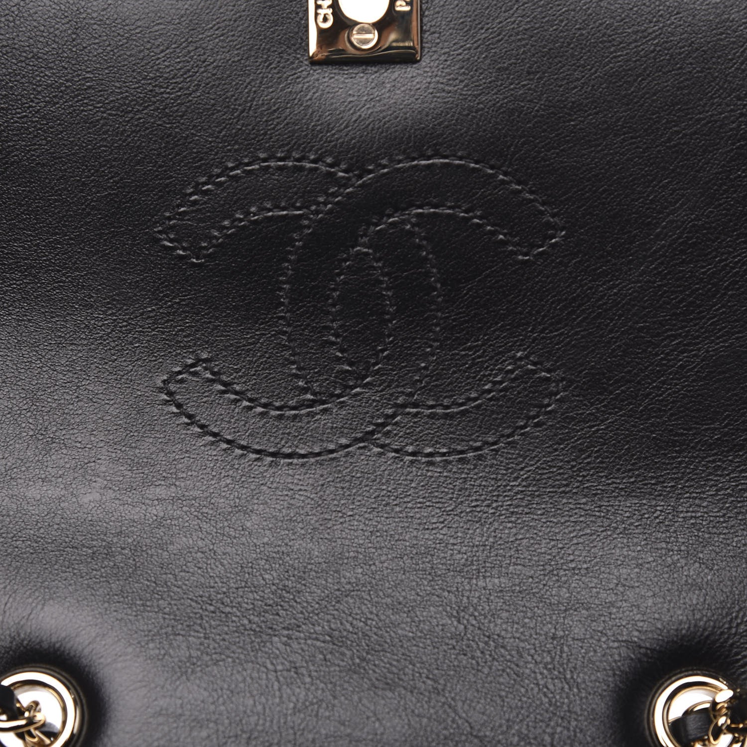 Chanel Calfskin Chevron Quilted Mini Statement Flap Black 8 of 11