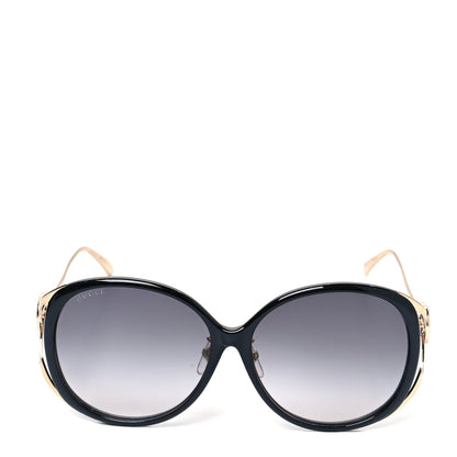 Gucci Metal Oversized Round Frame GG0225S Sunglasses Gold 2 of 8