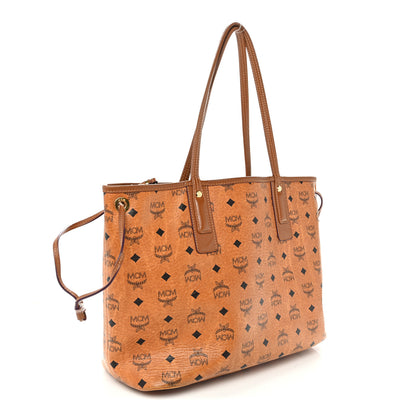 MCM Visetos Medium Liz Reversible Shopper Tote Cognac 5 of 16