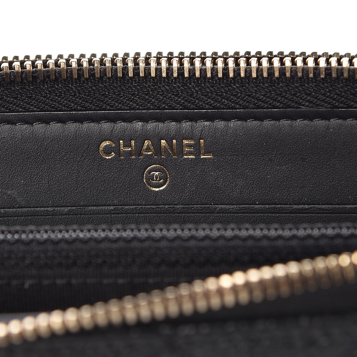 Chanel Caviar Quilted Large Gusset Double Zip Around Wallet Black 7 of 10