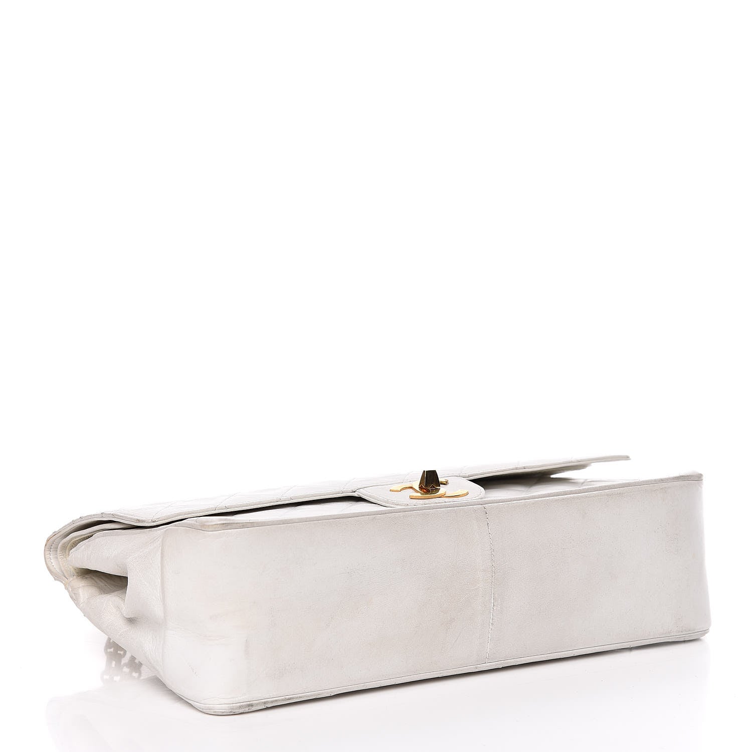 Chanel Lambskin Quilted Medium Double Flap White 4 of 27