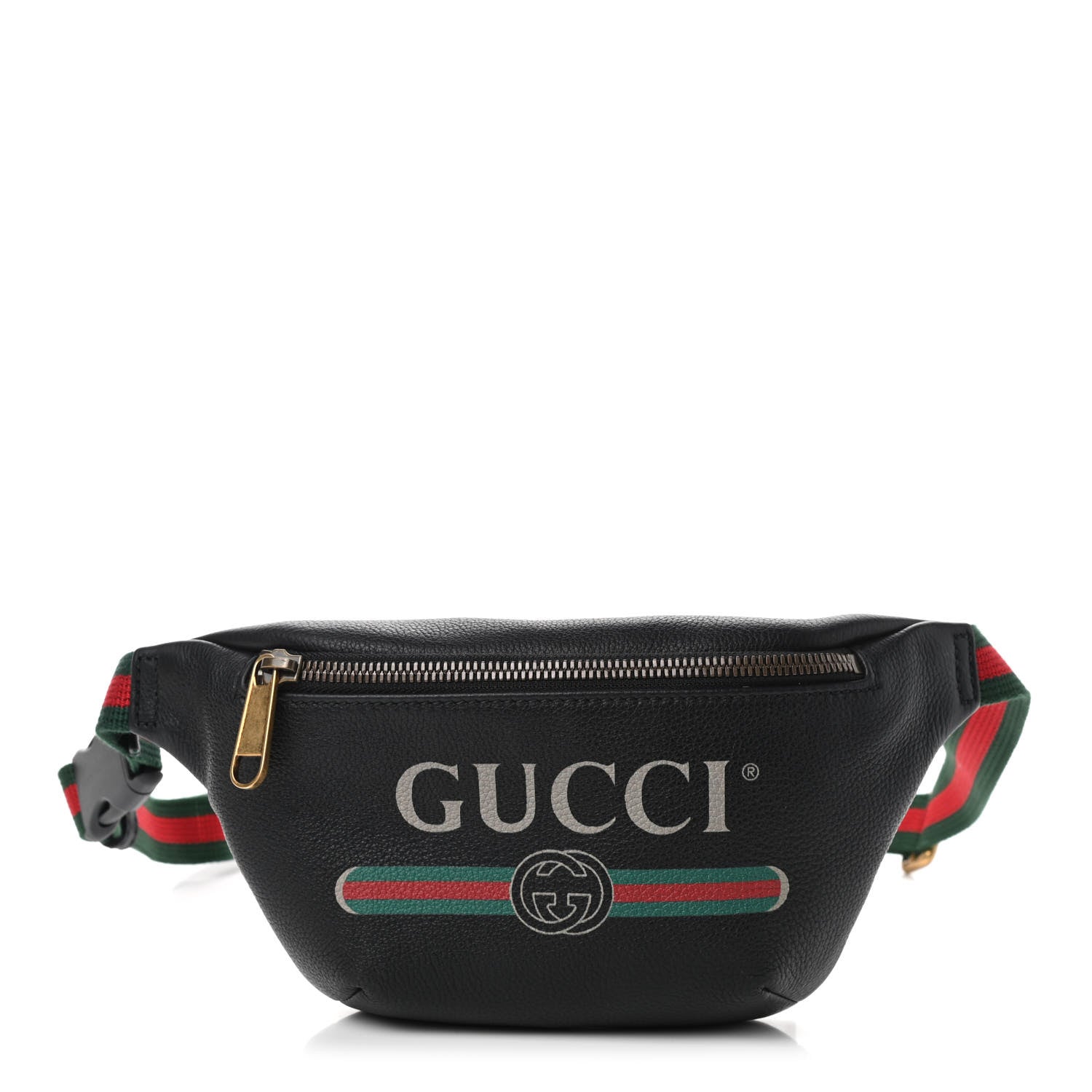 Gucci Grained Calfskin Small Logo Belt Bag Black 1 of 9