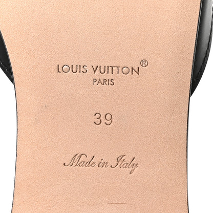 Louis Vuitton Calfskin LV Isola Flat Sandals 39 Black 7 of 9