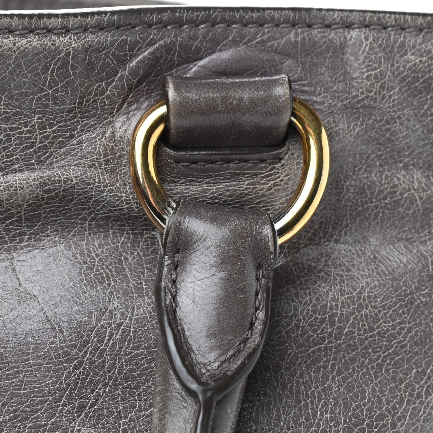 Prada Vitello Shine Top Handle Bag Fumo 22 of 25